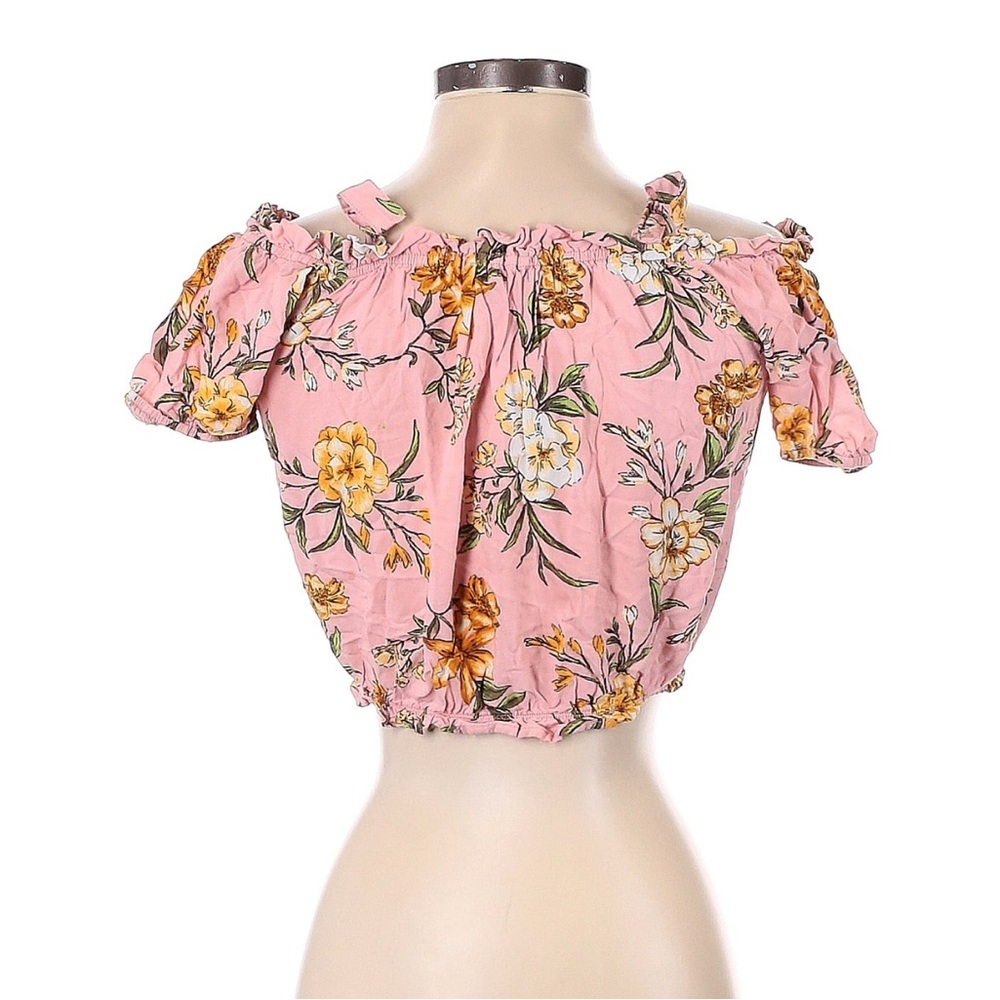 Hype Pink Floral Ruffle Blouse